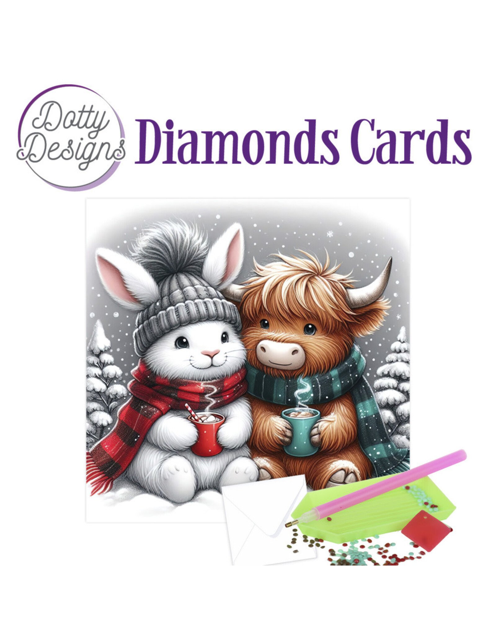 FIND IT FIND IT DOTTY DESIGNS WINTER FRIENDS DIAMOND CARD KIT