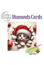 FIND IT FIND IT DOTTY DESIGNS CHRISTMAS KITTEN DIAMOND CARD KIT