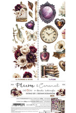 CRAFT O'CLOCK CRAFT O'CLOCK PLUM & CARAMEL EXTRAS SET - MIX 6x12 COLLECTION PACK 18 SHEETS