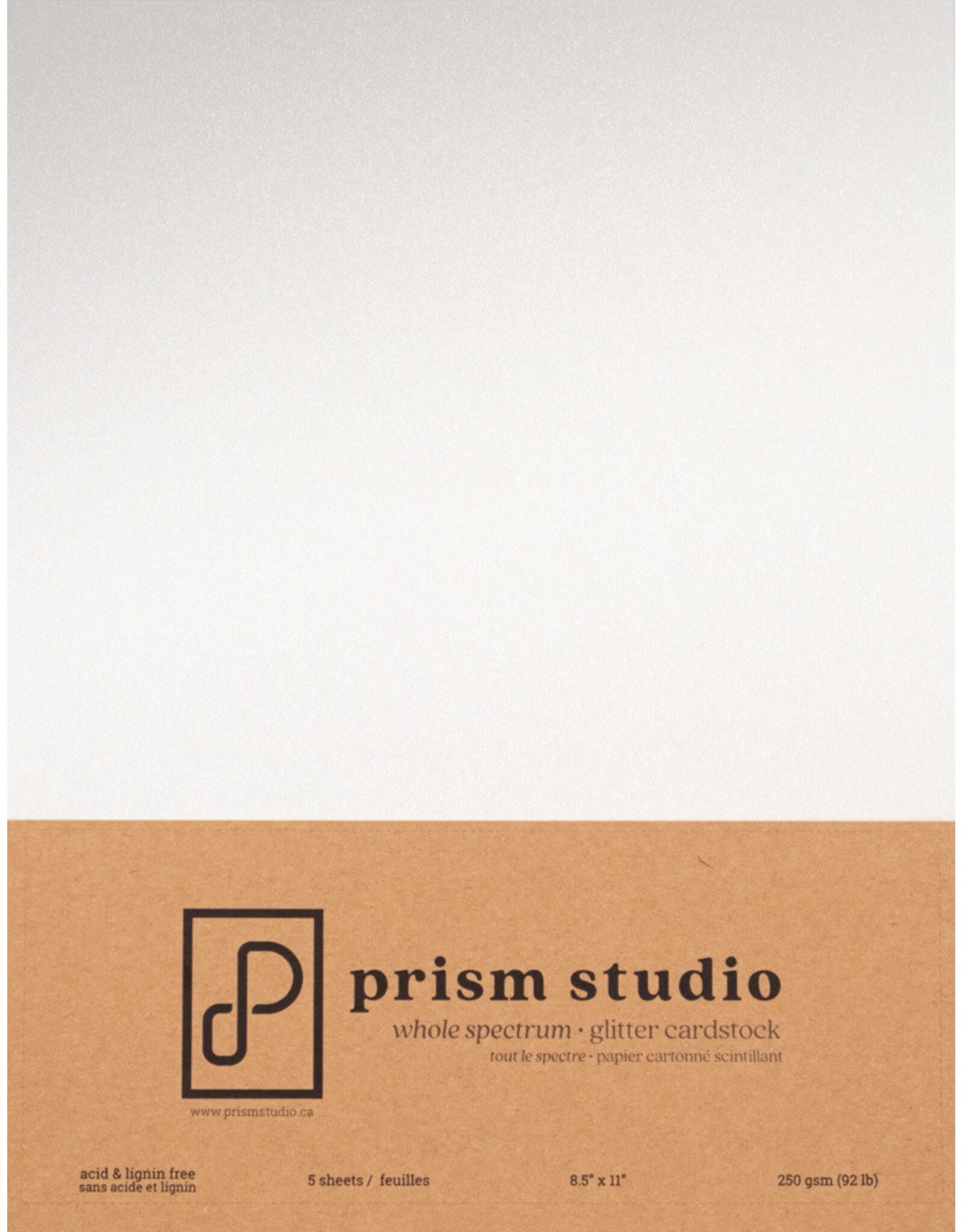 PRISM STUDIO PRISM STUDIO WHOLE SPECTRUM GLITTER 8.5x11 CARDSTOCK - QUARTZ