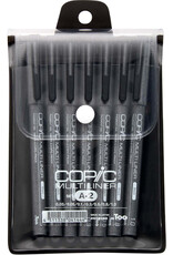 COPIC COPIC BLACK MULTILINER PEN SET 7/PK