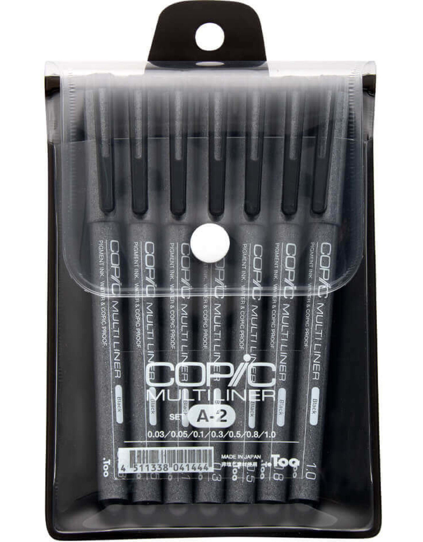 COPIC COPIC BLACK MULTILINER PEN SET 7/PK
