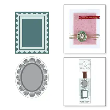 SPELLBINDERS SPELLBINDERS HOLIDAY MAGIC COLLECTION FRAMES WAX SEAL STAMP