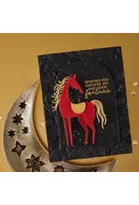 SPELLBINDERS SPELLBINDERS GOOD FORTUNE HORSE CLEAR STAMP & DIE SET