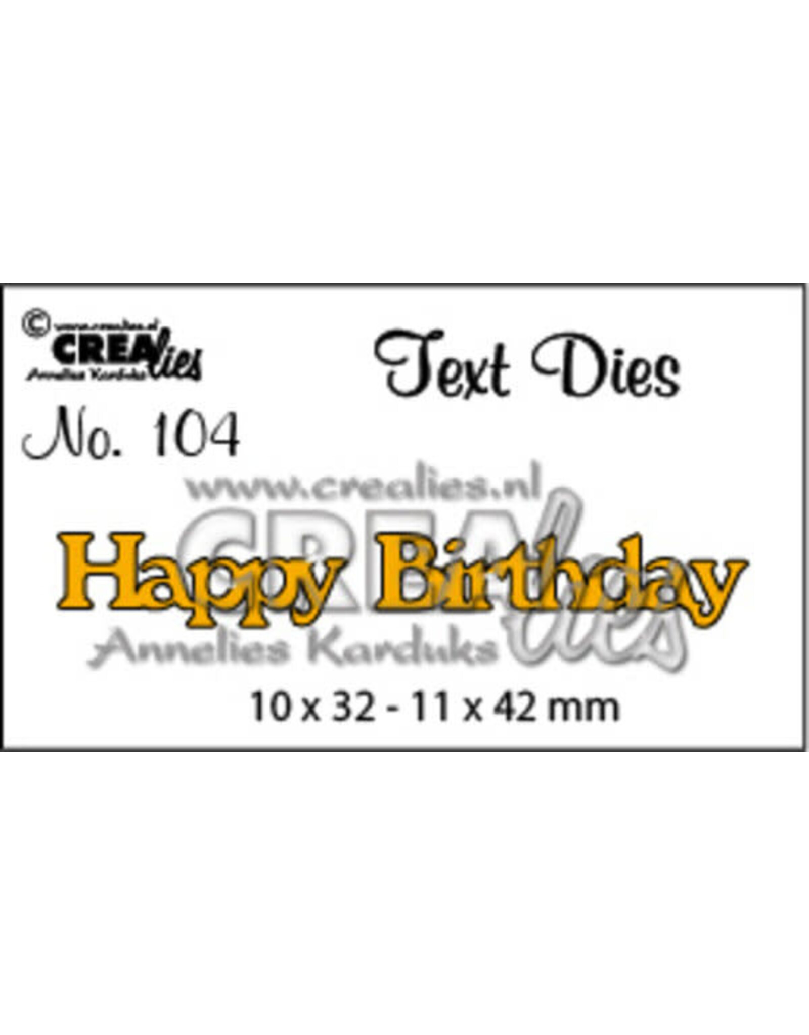 CRAFTLINES CRAFTLINES CREALIES HAPPY BIRTHDAY DIE