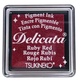 TSUKINEKO TSUKINEKO DELICATA PIGMENT MINI INK PAD RUBY RED