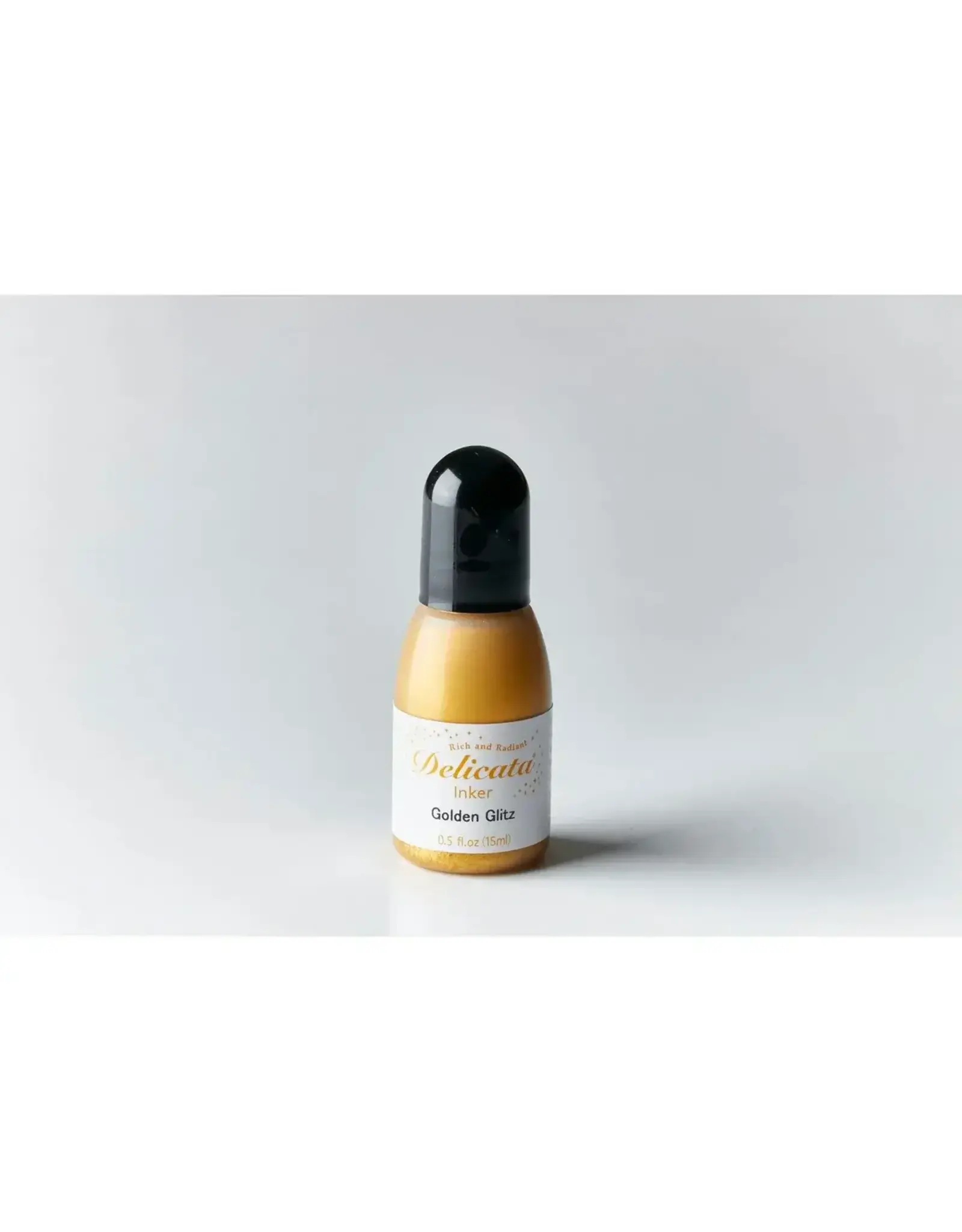 TSUKINEKO TSUKINEKO DELICATA RE-INKER GOLDEN GLITZ 0.5OZ