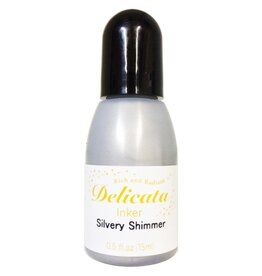 TSUKINEKO TSUKINEKO DELICATA RE-INKER SILVERY SHIMMER 0.5OZ