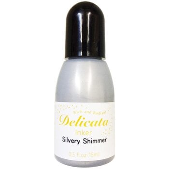 TSUKINEKO TSUKINEKO DELICATA RE-INKER SILVERY SHIMMER 0.5OZ