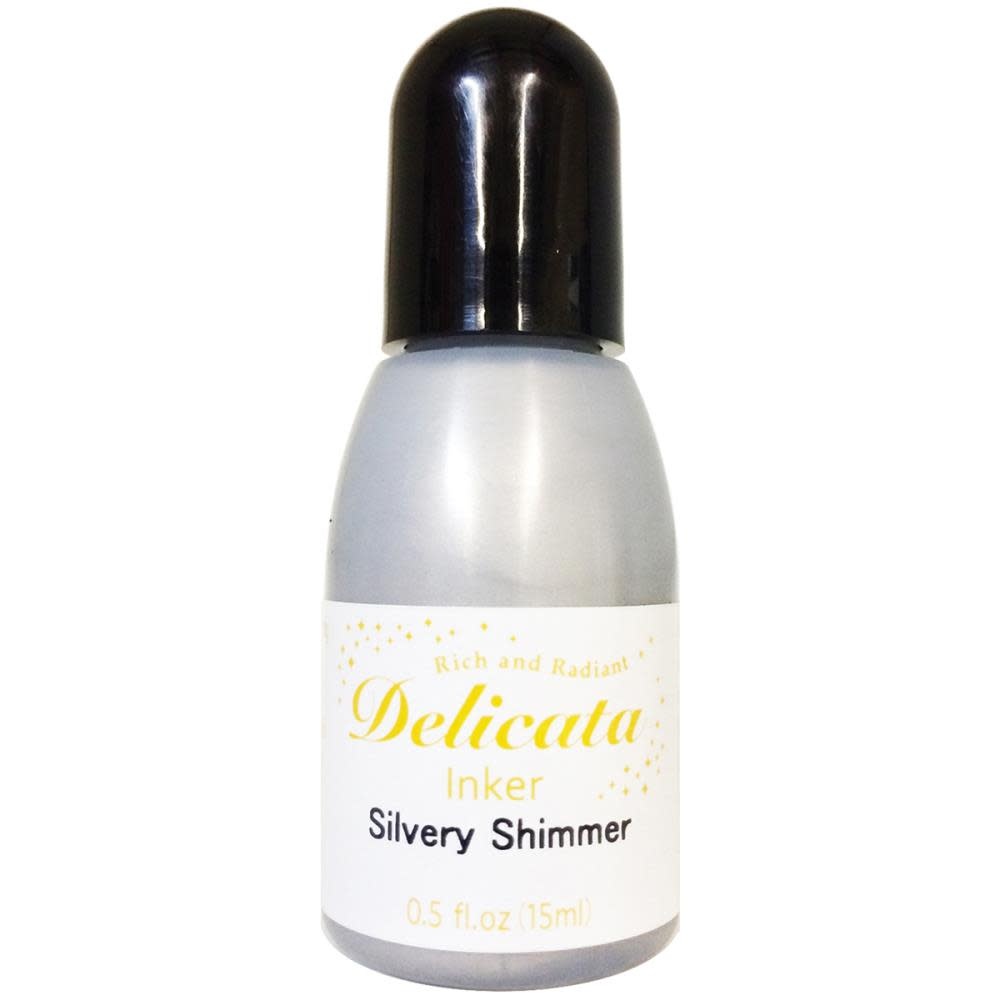 TSUKINEKO TSUKINEKO DELICATA RE-INKER SILVERY SHIMMER 0.5OZ