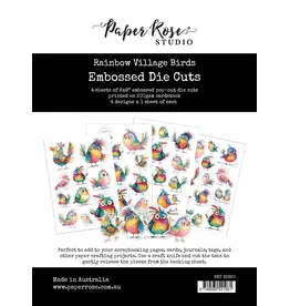 PAPER ROSE PAPER ROSE RAINBOW VILLAGE BIRDS EMBOSSED DIE CUTS