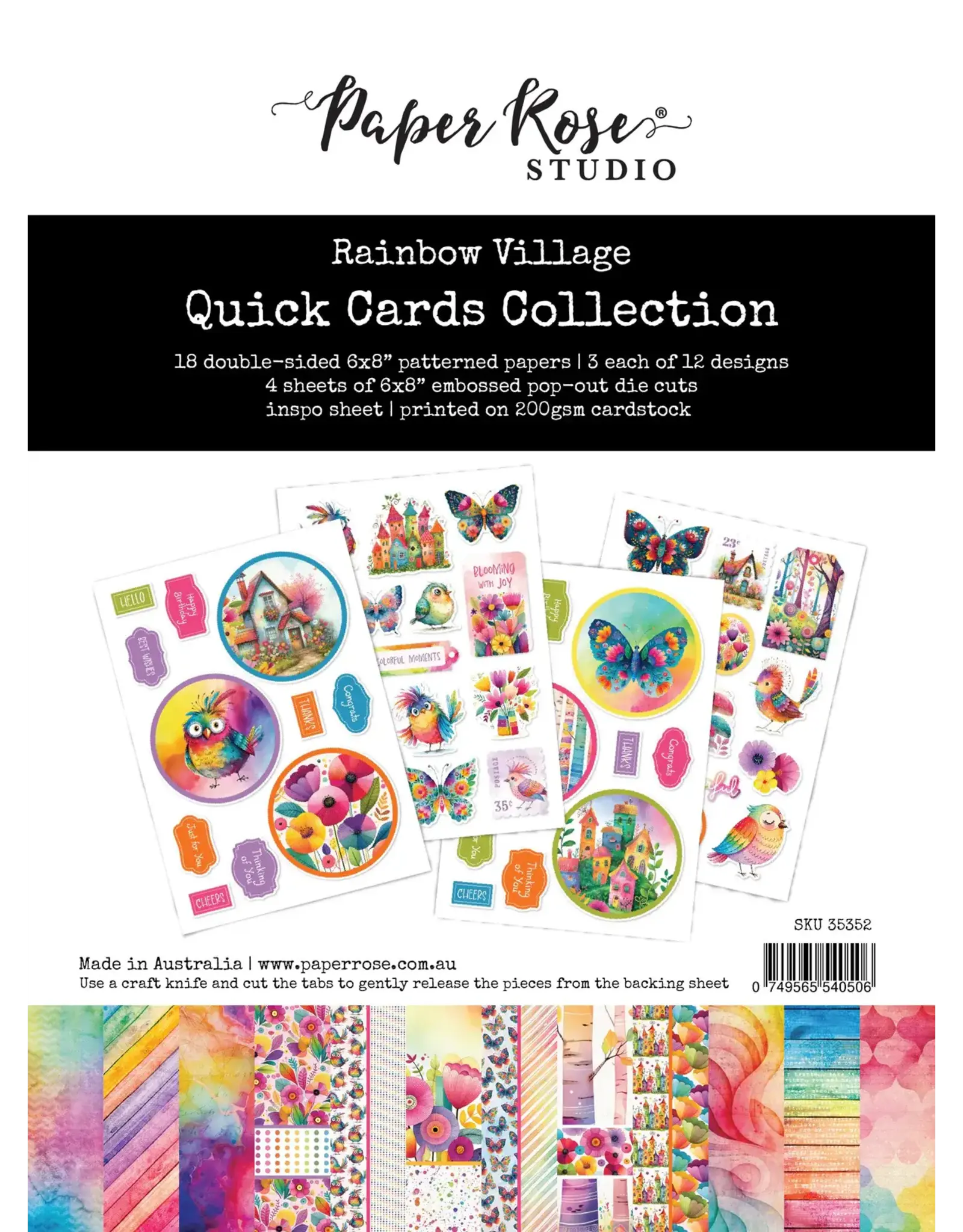 PAPER ROSE PAPER ROSE RAINBOW VILLAGE QUICK CARDS COLLECTION