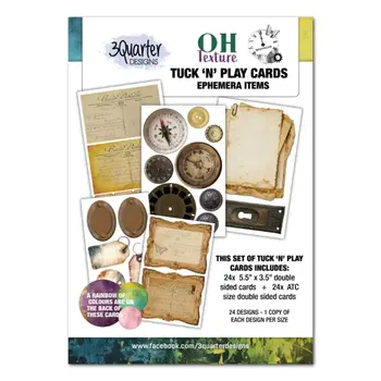 3QUARTER DESIGNS 3QUARTER DESIGNS OH TEXTURE TUCK 'N' PLAY CARDS SET