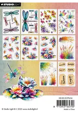 STUDIOLIGHT STUDIOLIGHT HAZEL EATON DRAGONFLY DREAMS PAPER PAD PAPER ELEMENTS DIE-CUTS