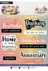 STUDIOLIGHT STUDIOLIGHT HAZEL EATON DRAGONFLY DREAMS PAPER PAD STICKER SENTIMENTS