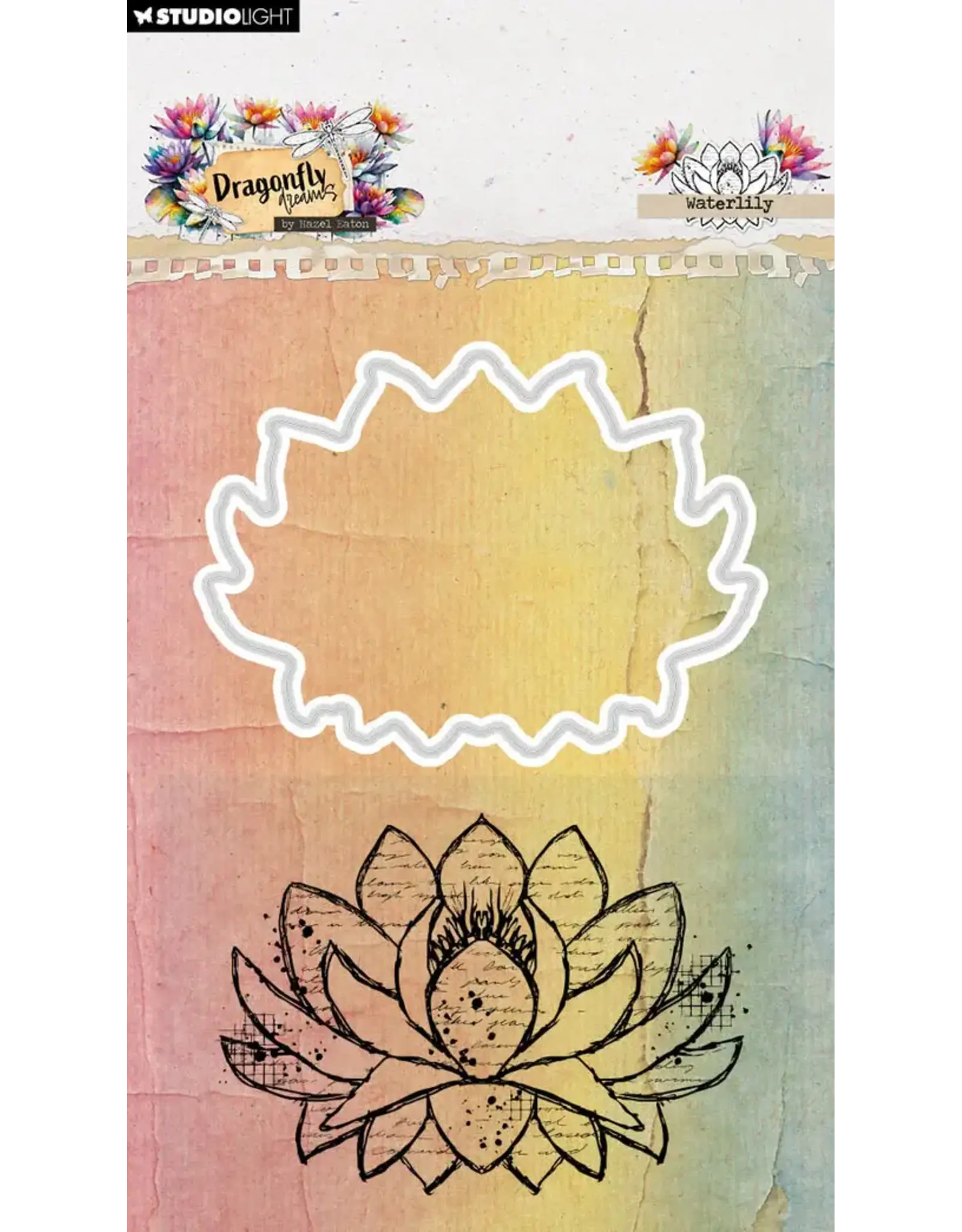 STUDIOLIGHT STUDIOLIGHT HAZEL EATON DRAGONFLY DREAMS WATERLILY CLEAR STAMP & DIE SET