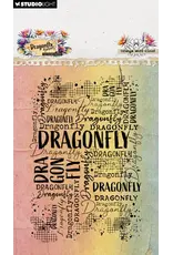 STUDIOLIGHT STUDIOLIGHT HAZEL EATON DRAGONFLY DREAMS GRUNGE WORD CLOUD CLEAR STAMP