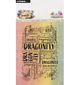 STUDIOLIGHT STUDIOLIGHT HAZEL EATON DRAGONFLY DREAMS GRUNGE WORD CLOUD CLEAR STAMP