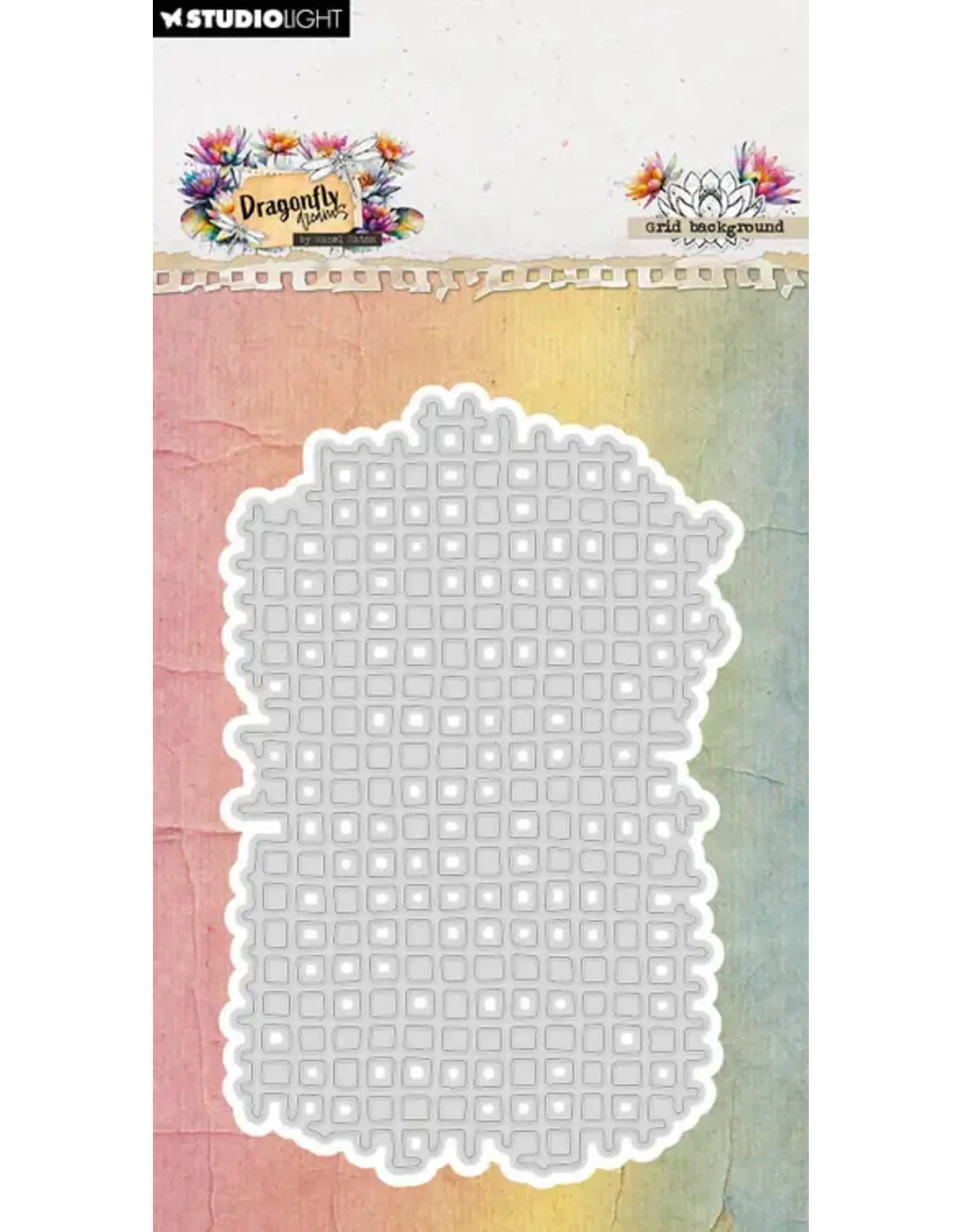 STUDIOLIGHT STUDIOLIGHT HAZEL EATON DRAGONFLY DREAMS GRID BACKGROUND DIE