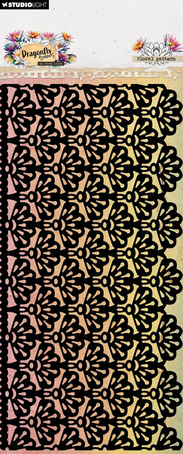 STUDIOLIGHT STUDIOLIGHT HAZEL EATON DRAGONFLY DREAMS FLORAL PATTERN MASKS STENCIL
