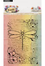 STUDIOLIGHT STUDIOLIGHT HAZEL EATON DRAGONFLY DREAMS DRAGONFLY BACKGROUND CLEAR STAMP