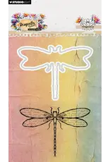 STUDIOLIGHT STUDIOLIGHT HAZEL EATON DRAGONFLY DREAMS DRAGONFLY CLEAR STAMP & DIE SET