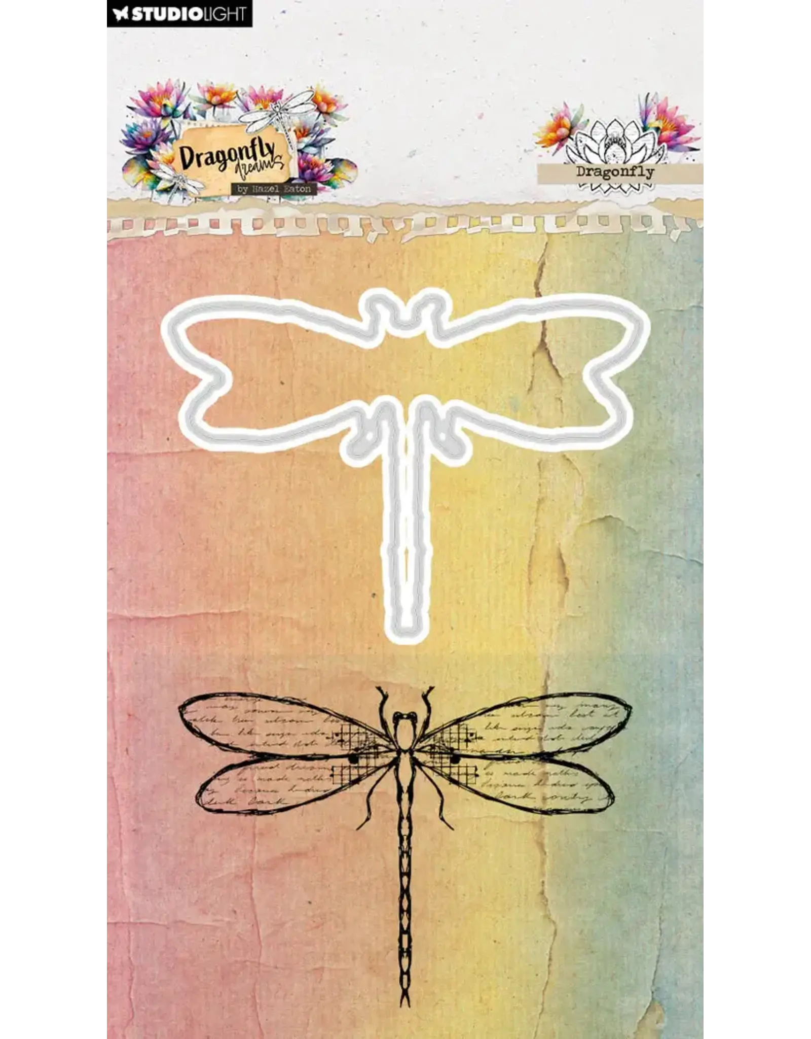 STUDIOLIGHT STUDIOLIGHT HAZEL EATON DRAGONFLY DREAMS DRAGONFLY CLEAR STAMP & DIE SET
