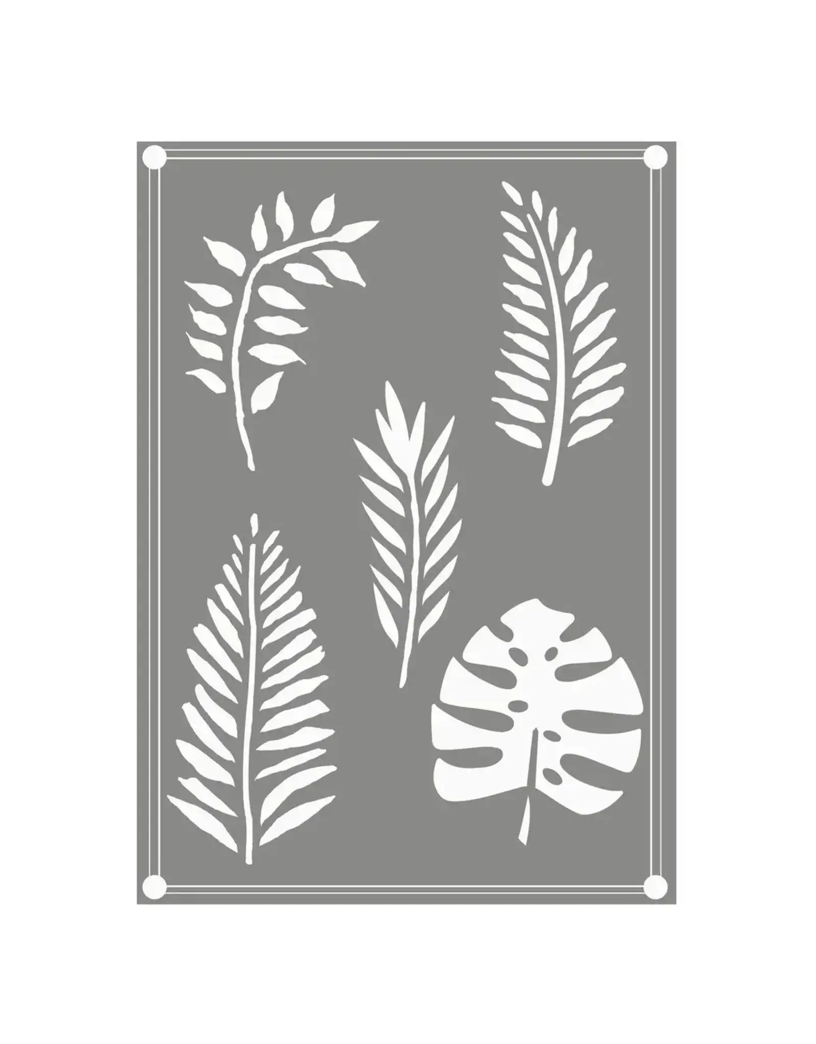 COUTURE CREATIONS COUTURE CREATIONS EARTHY DELIGHTS MIXED LEAVES 1 STENCIL