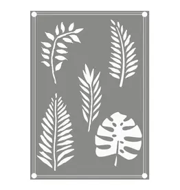 COUTURE CREATIONS COUTURE CREATIONS EARTHY DELIGHTS MIXED LEAVES 1 STENCIL