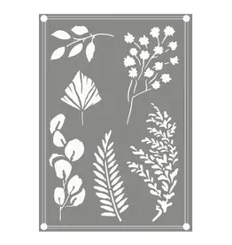 COUTURE CREATIONS COUTURE CREATIONS EARTHY DELIGHTS MIXED LEAVES 2 STENCIL