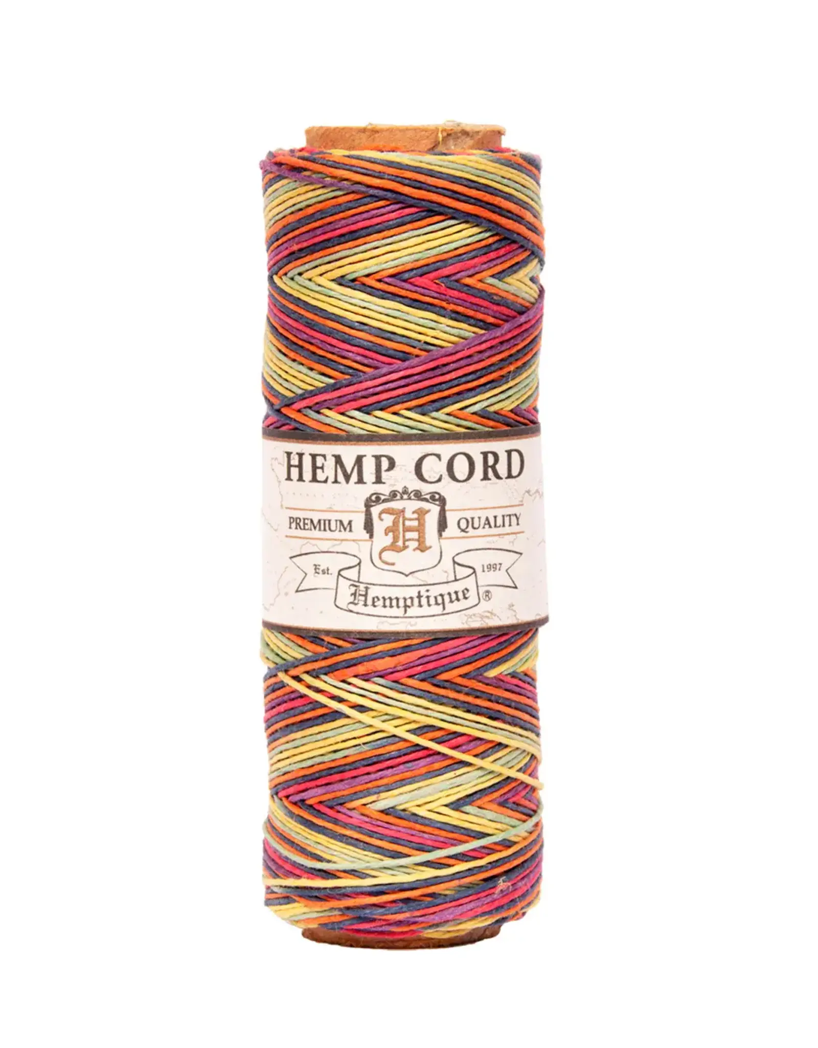 HEMPTIQUE HEMPTIQUE VARIEGATED HEMP CORD SPOOLS RAINBOW