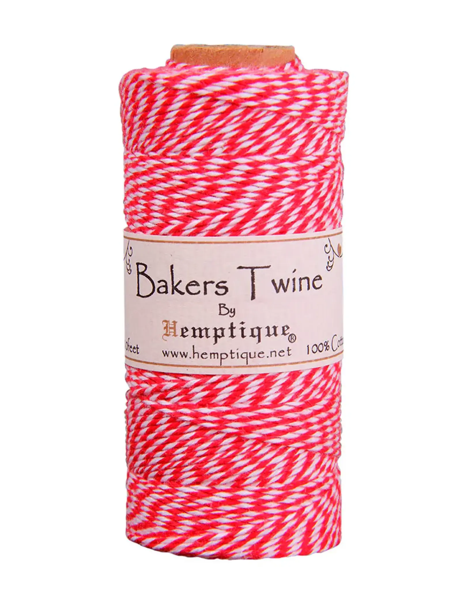 HEMPTIQUE HEMPTIQUE COTTON BAKERS TWINE RED & WHITE