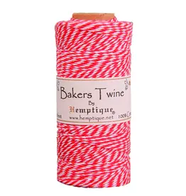 HEMPTIQUE HEMPTIQUE COTTON BAKERS TWINE RED & WHITE