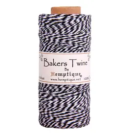 HEMPTIQUE HEMPTIQUE COTTON BAKERS TWINE BLACK & WHITE