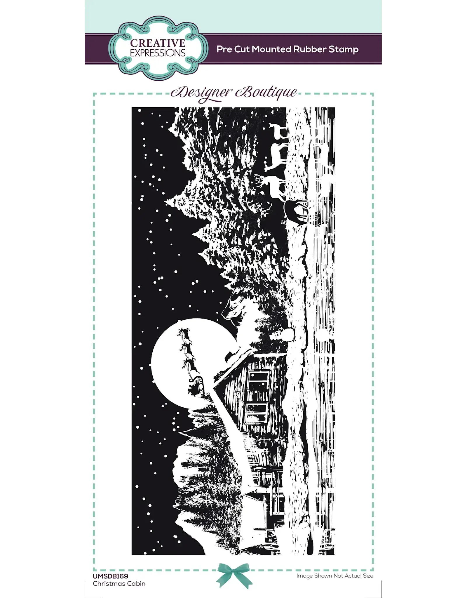 CREATIVE EXPRESSIONS CREATIVE EXPRESSIONS DESIGNER BOUTIQUE CHRISTMAS CABIN CLING STAMP