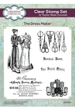 CREATIVE EXPRESSIONS CREATIVE EXPRESSIONS TAYLOR MADE JOURNALS THE DRESS MAKER 6x8 CLEAR STAMP SET