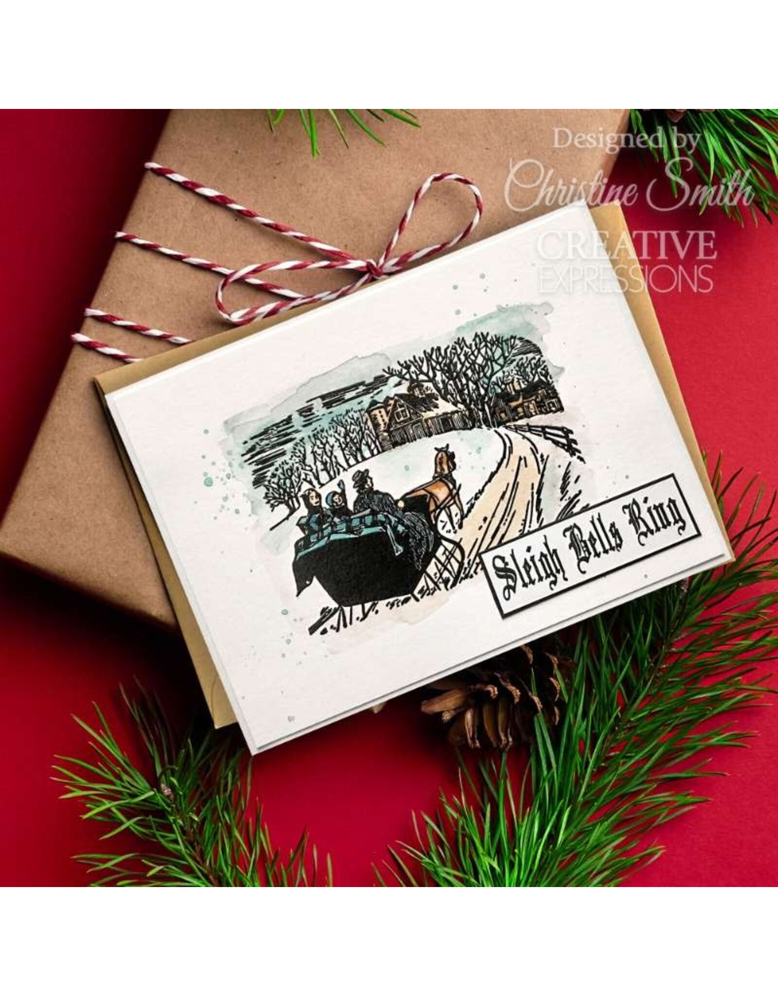 CREATIVE EXPRESSIONS CREATIVE EXPRESSIONS TAYLOR MADE JOURNALS A VINTAGE CHRISTMAS 6x8 CLEAR STAMP SET