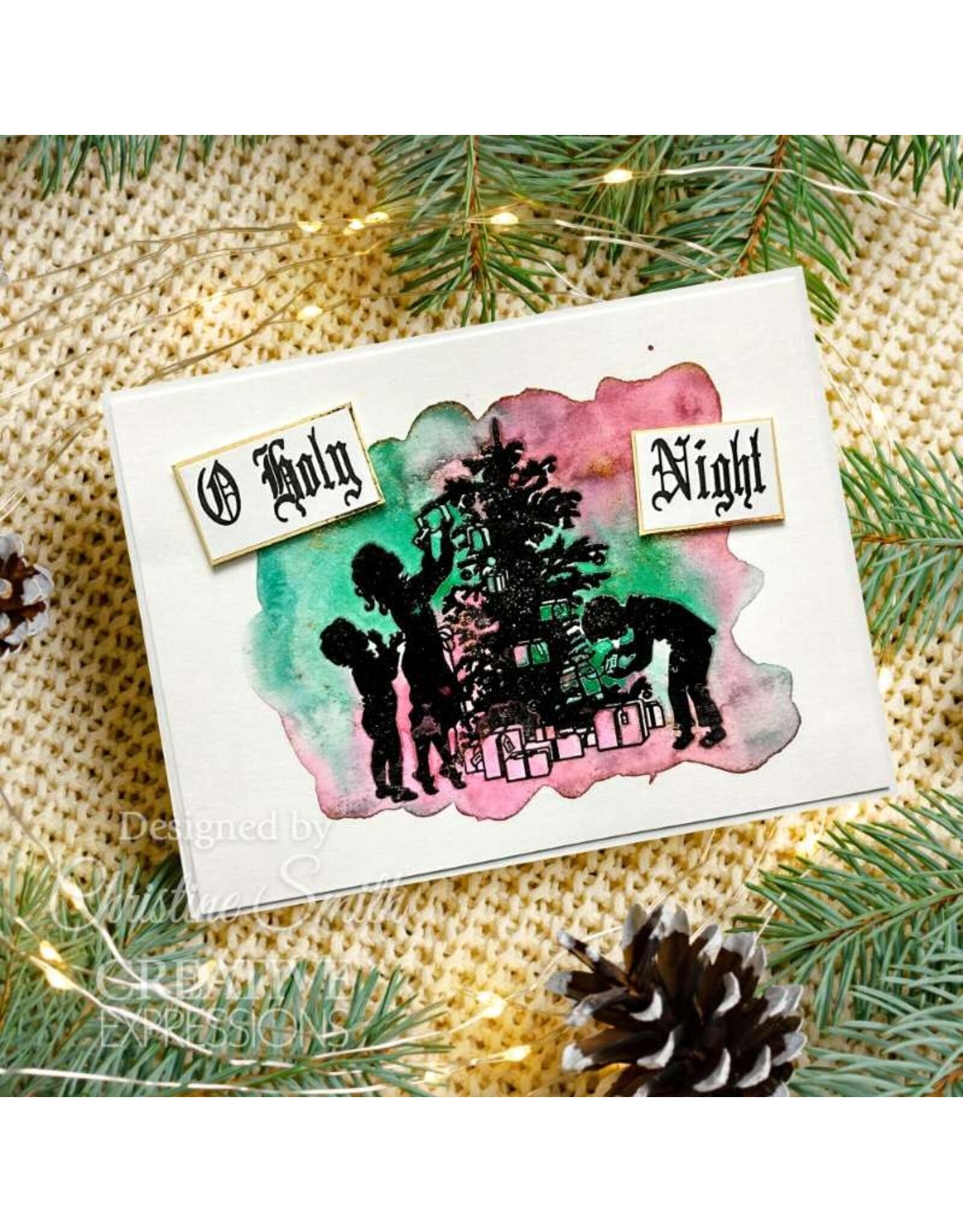 CREATIVE EXPRESSIONS CREATIVE EXPRESSIONS TAYLOR MADE JOURNALS A VINTAGE CHRISTMAS 6x8 CLEAR STAMP SET