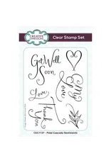 CREATIVE EXPRESSIONS CREATIVE EXPRESSIONS PETAL CASCADE SENTIMENTS 4x6 CLEAR STAMP SET