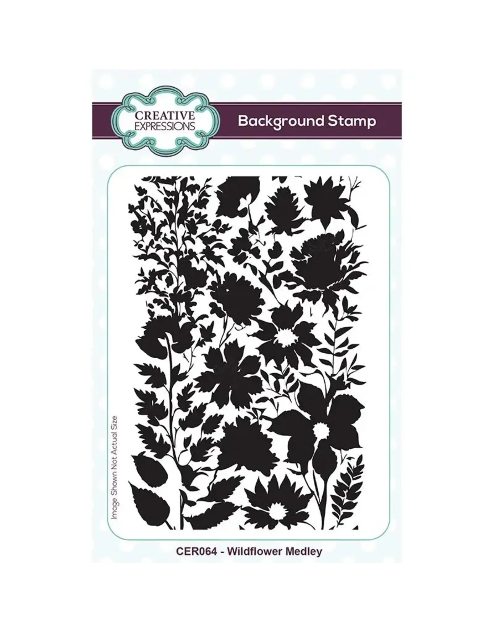CREATIVE EXPRESSIONS CREATIVE EXPRESSIONS WILDFLOWER MEDLEY BACKGROUND CLING STAMP