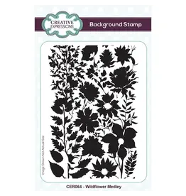 CREATIVE EXPRESSIONS CREATIVE EXPRESSIONS WILDFLOWER MEDLEY BACKGROUND CLING STAMP