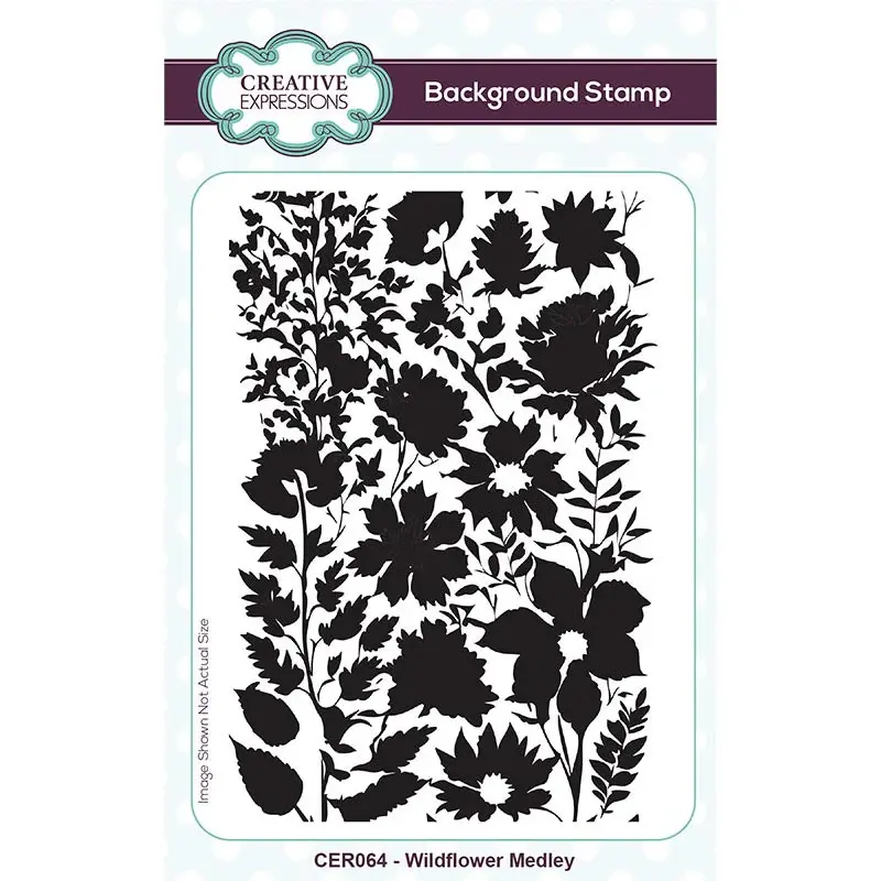 CREATIVE EXPRESSIONS CREATIVE EXPRESSIONS WILDFLOWER MEDLEY BACKGROUND CLING STAMP