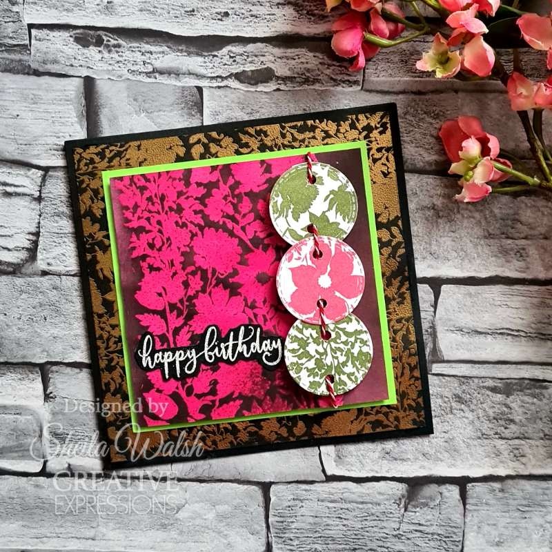 CREATIVE EXPRESSIONS CREATIVE EXPRESSIONS WILDFLOWER MEDLEY BACKGROUND CLING STAMP