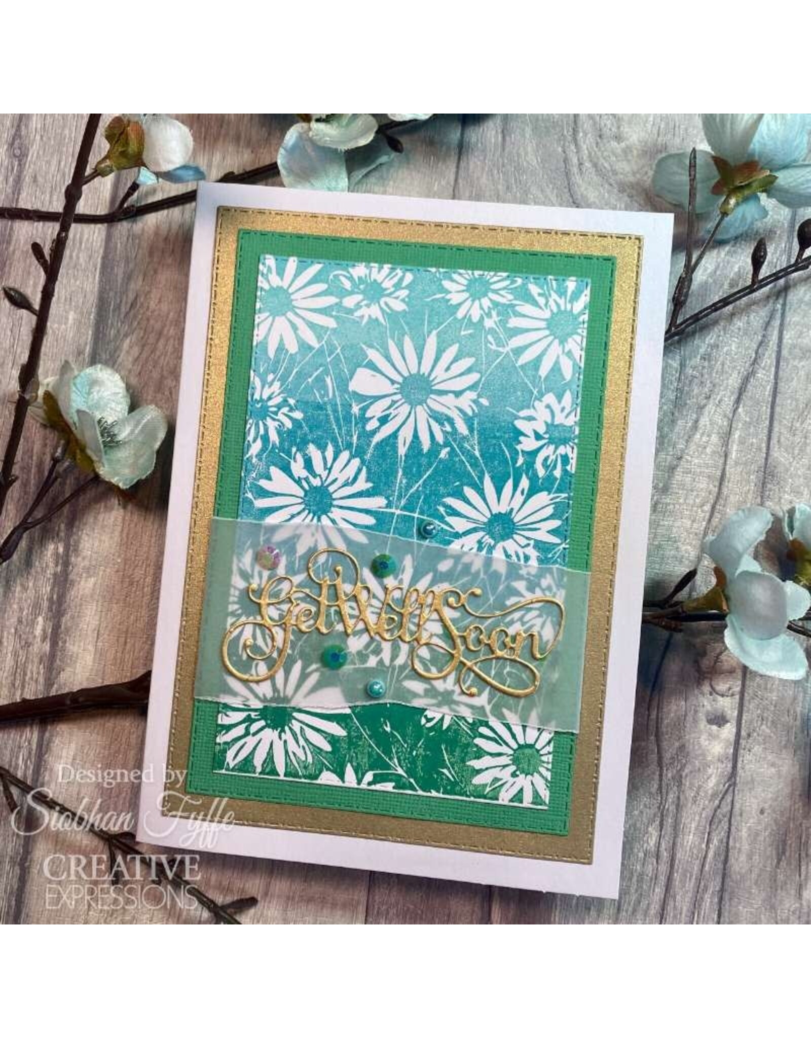 CREATIVE EXPRESSIONS CREATIVE EXPRESSIONS DAISY BLISS BACKGROUND CLING STAMP