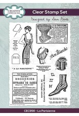 CREATIVE EXPRESSIONS CREATIVE EXPRESSIONS SAM POOLE LA PARISIENNE A5 CLEAR STAMP SET