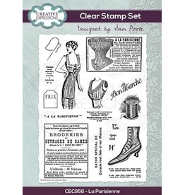 CREATIVE EXPRESSIONS CREATIVE EXPRESSIONS SAM POOLE LA PARISIENNE A5 CLEAR STAMP SET