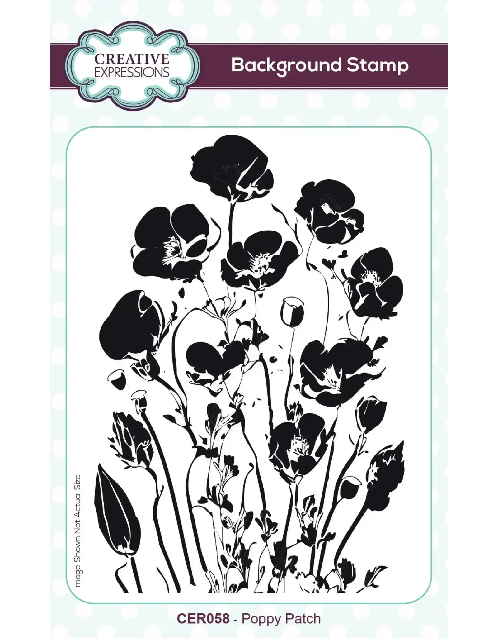 CREATIVE EXPRESSIONS CREATIVE EXPRESSIONS POPPY PATCH BACKGROUND CLING STAMP