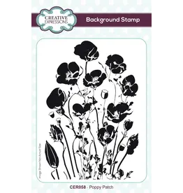 CREATIVE EXPRESSIONS CREATIVE EXPRESSIONS POPPY PATCH BACKGROUND CLING STAMP
