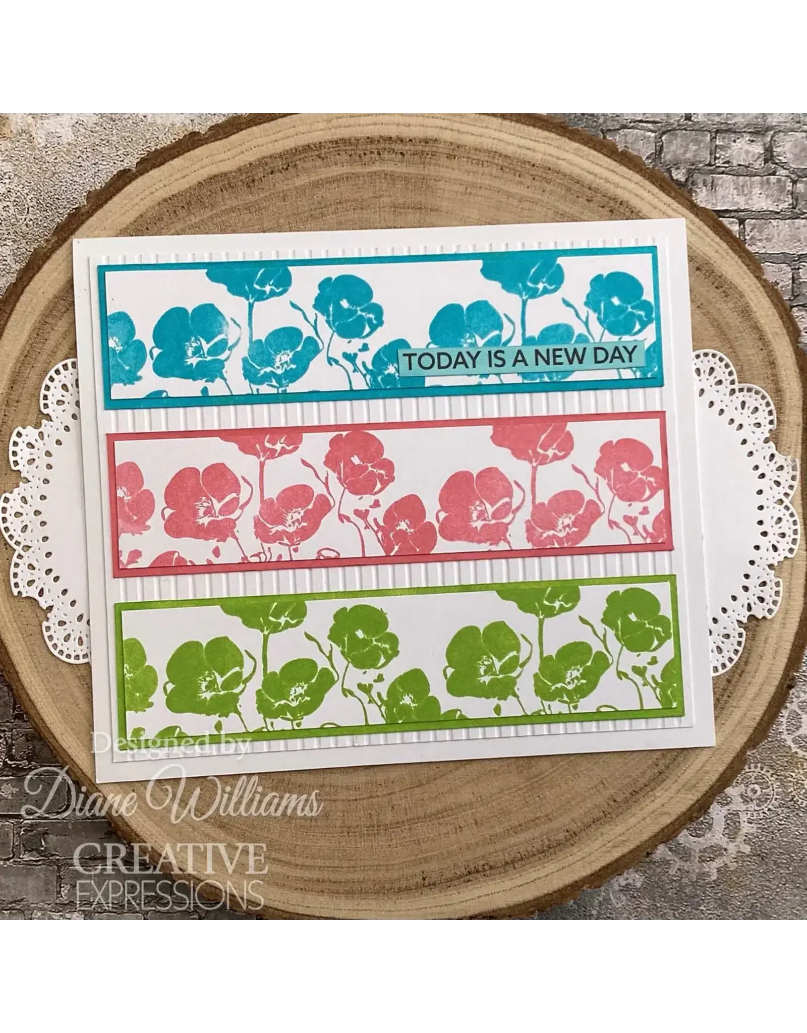 CREATIVE EXPRESSIONS CREATIVE EXPRESSIONS POPPY PATCH BACKGROUND CLING STAMP