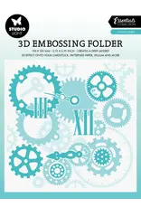 STUDIOLIGHT STUDIOLIGHT ESSENTIALS COLLECTION VINTAGE GEARS 6x6 EMBOSSING FOLDER